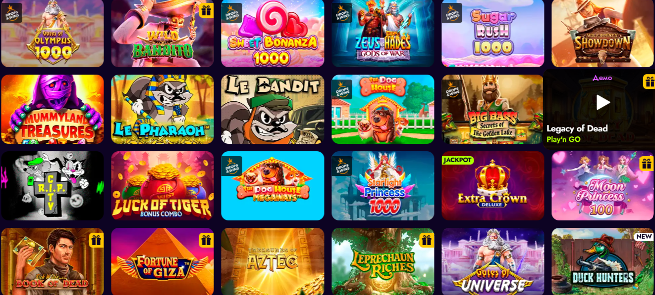 Подборка слотов в казино Волна