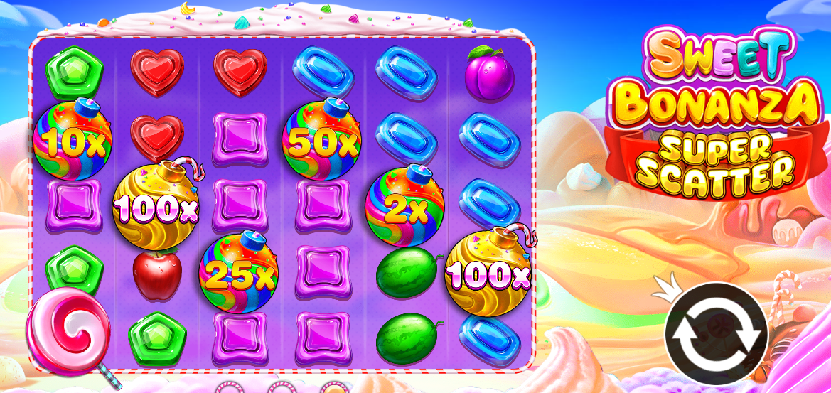 Множители Sweet Bonanza Super Scatter